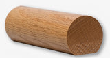 6040 1-5/8" x 1-3/48" Round Handrail with Flat Bottom, White Oak