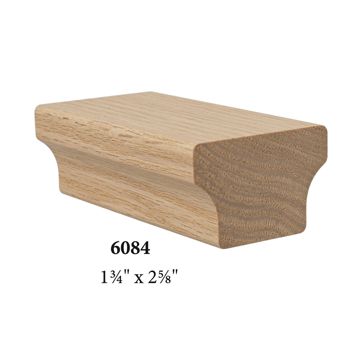 6084 2-5/8" Wide x 1-3/4" Tall Handrail, Ash