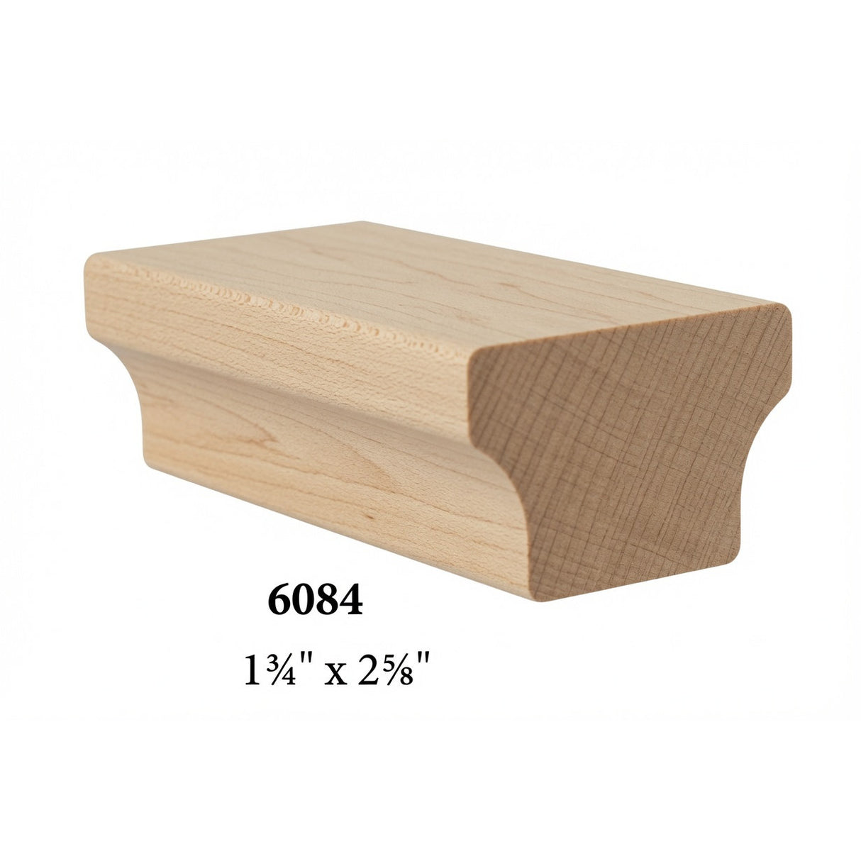 6084 2-5/8" Wide x 1-3/4" Tall Handrail, Hard Maple