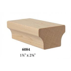6084 2-5/8" Wide x 1-3/4" Tall Handrail, Hard Maple