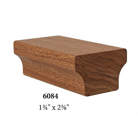 6084 2-5/8" Wide x 1-3/4" Tall Handrail, Mahogany