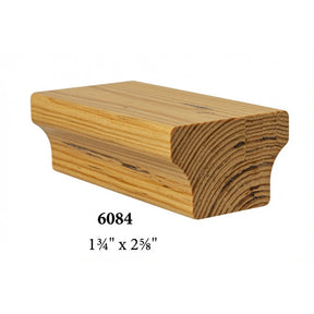 6084 2-5/8" Wide x 1-3/4" Tall Handrail, Yellow Pine