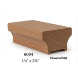 6084P Plowed  2-5/8" Wide x 1-3/4" Tall Handrail, American Cherry