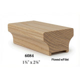 6084P Plowed  2-5/8" Wide x 1-3/4" Tall Handrail, Ash