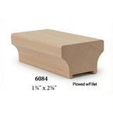 6084P Plowed  2-5/8" Wide x 1-3/4" Tall Handrail, Beech