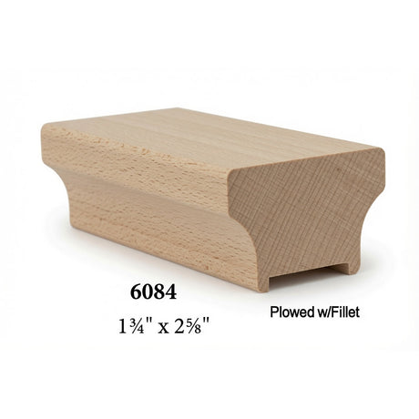 6084P Plowed  2-5/8" Wide x 1-3/4" Tall Handrail, Beech