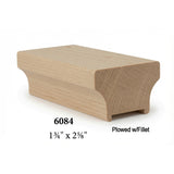 6084P Plowed  2-5/8" Wide x 1-3/4" Tall Handrail, Birch