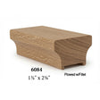 6084P Plowed  2-5/8" Wide x 1-3/4" Tall Handrail, White Oak