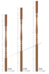 6134 34" Hampton Square Top Elegant Rise Baluster Set
