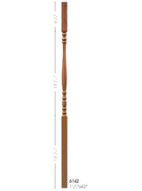 6142 42" Hampton Square Top Elegant Rise Baluster