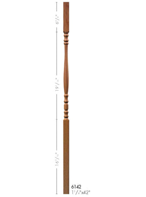 6142 42" Hampton Square Top Elegant Rise Baluster