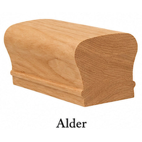 6210 2-5/8" x 2-3/8" Tall Colonial Handrail, Alder