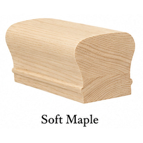 6210 2-5/8" x 2-3/8" Tall Colonial Handrail, Soft Maple