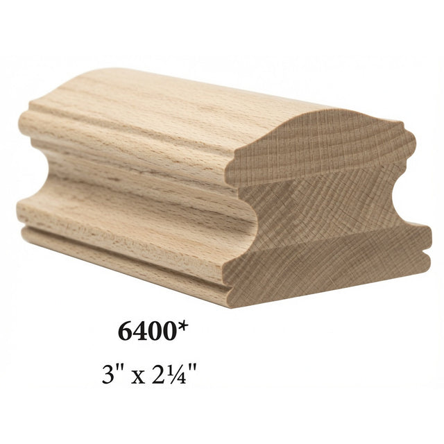 6400 3" x 2-1/4" Handrail, Beech