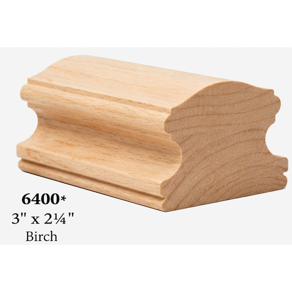 6400 3" x 2-1/4" Handsrail, Birch