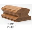 6400 3" x 2-1/4" Handsrail, Red Oak