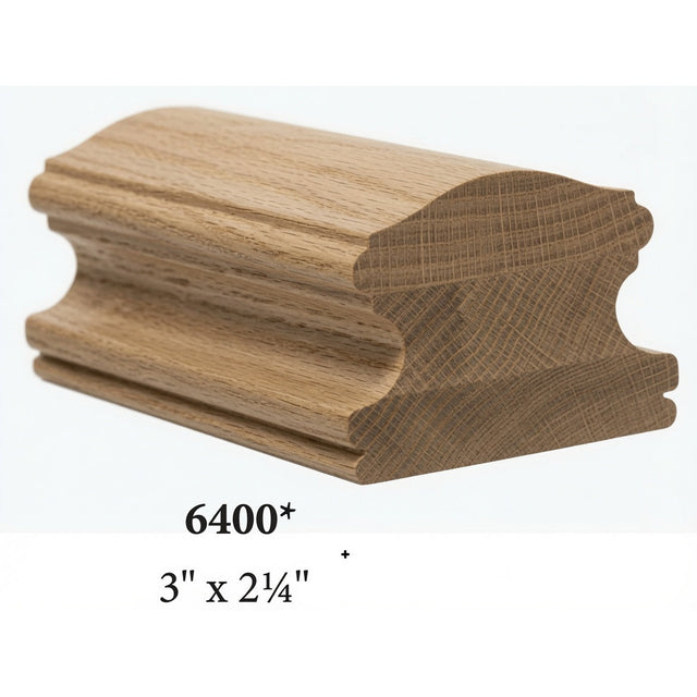 6400 3" x 2-1/4" Handsrail, White Oak