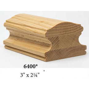 6400 3" x 2-2/4" Handrail, Yellow Pine