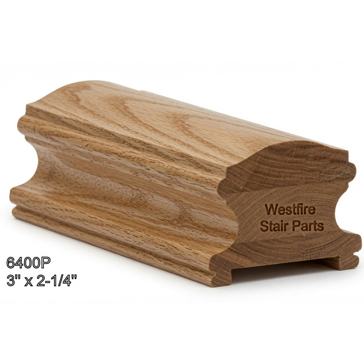 6400P Plowed 3" x 2-1/4" Handrail, Ash