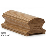 6400P Plowed 3" x 2-1/4" Handrail, Ash