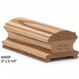 6400P Plowed 3" x 2-1/4" Handrail, Hickory