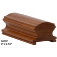 6400P Plowed 3" x 2-1/4" Handrail, Mahogany