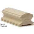 6400P Plowed 3" x 2-1/4" Handrail, Poplar