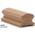 6400P Plowed 3" x 2-1/4" Handrail, Red Oak