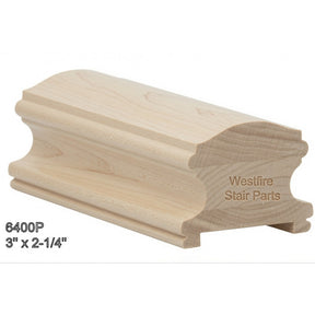6400P Plowed 3" x 2-1/4" Handrail, Soft Maple