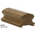 6400P Plowed 3" x 2-1/4" Handrail, White Oak