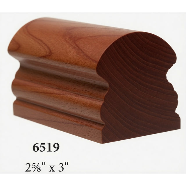 6519 2-5/8" x 3" Traditional Handrail, American Cherry