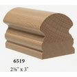 6519 2-5/8" x 3" Traditional Handrail, Beech