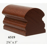 6519 2-5/8" x 3" Traditional Handrail, Mahogany