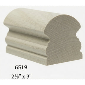 6519 2-5/8" x 3" Traditional Handrail, Poplar