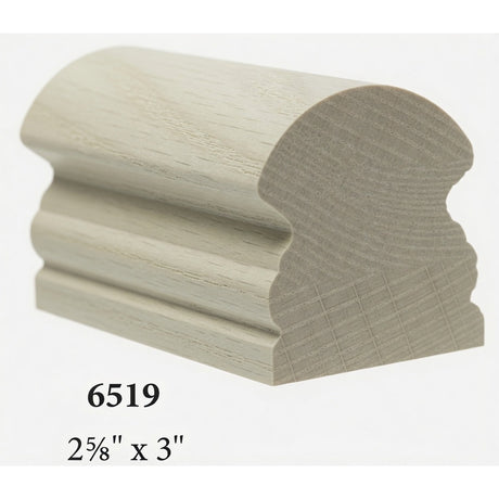 6519 2-5/8" x 3" Traditional Handrail, Poplar