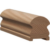 6519P 2-5/8" x 3" Plowed Traditional Handrail, Ash