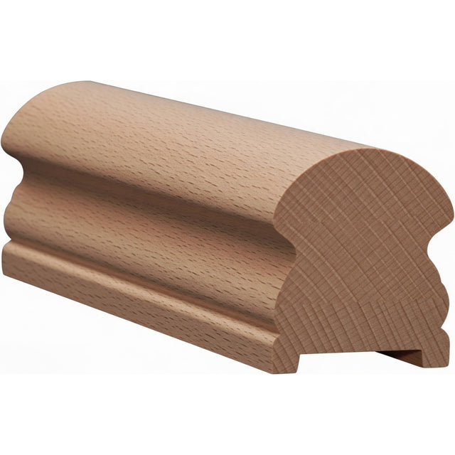 6519P 2-5/8" x 3" Plowed Traditional Handrail, Beech