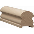 6519P 2-5/8" x 3" Plowed Traditional Handrail, Birch
