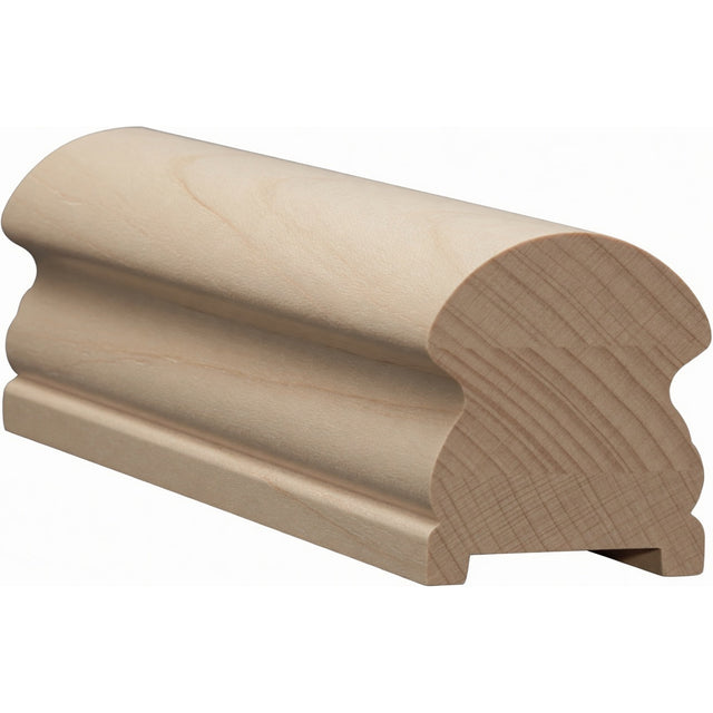 6519P 2-5/8" x 3" Plowed Traditional Handrail, Birch