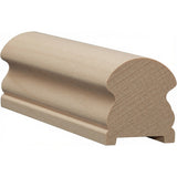 6519P 2-5/8" x 3" Plowed Traditional Handrail, Hard Maple