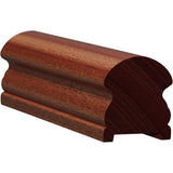 6519P 2-5/8" x 3" Plowed Traditional Handrail, Mahogany