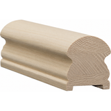 6519P 2-5/8" x 3" Plowed Traditional Handrail, Poplar