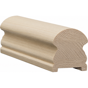 6519P 2-5/8" x 3" Plowed Traditional Handrail, Poplar