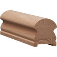 6519P 2-5/8" x 3" Plowed Traditional Handrail, Red Oak