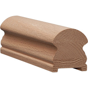 6519P 2-5/8" x 3" Plowed Traditional Handrail, Red Oak