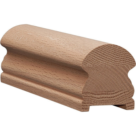 6519P 2-5/8" x 3" Plowed Traditional Handrail, Red Oak