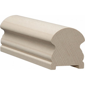 6519P 2-5/8" x 3" Plowed Traditional Handrail, Soft Maple
