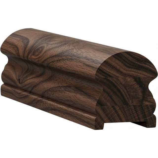 6519P 2-5/8" x 3" Plowed Traditional Handrail, Walnut