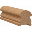 6519P 2-5/8" x 3" Plowed Traditional Handrail, White Oak