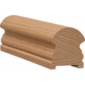 6519P 2-5/8" x 3" Plowed Traditional Handrail, White Oak